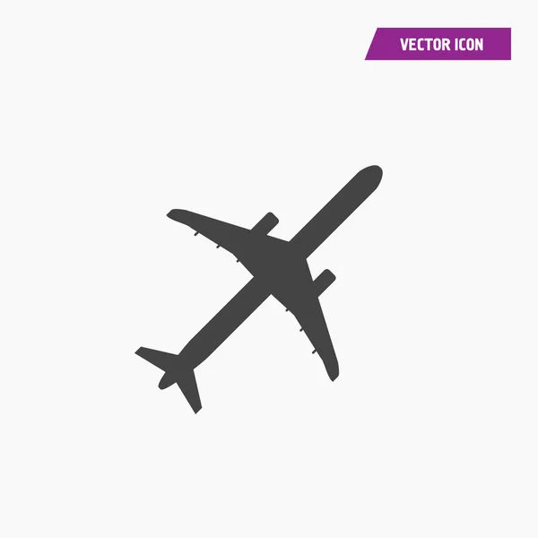 Fekete repülőgép, légitársaságok, repülőgép-ikon vektor. — Stock Vector