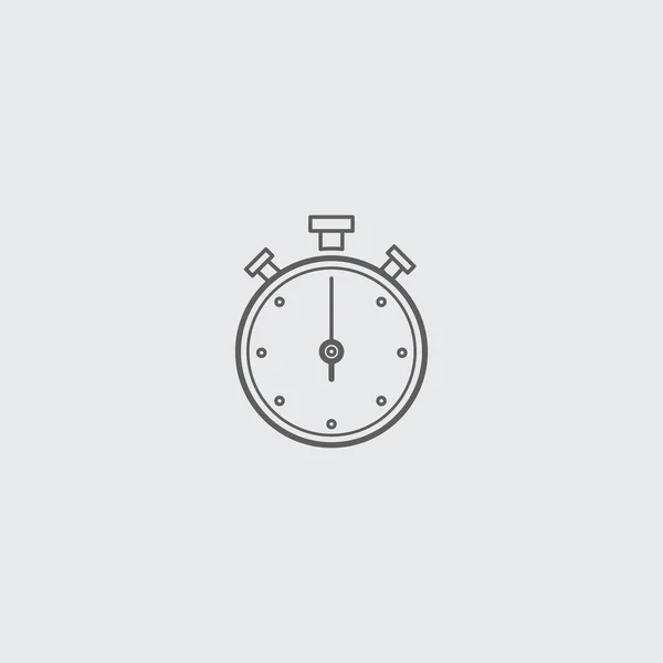 Simple liner stop reloj temporizador icono . — Vector de stock