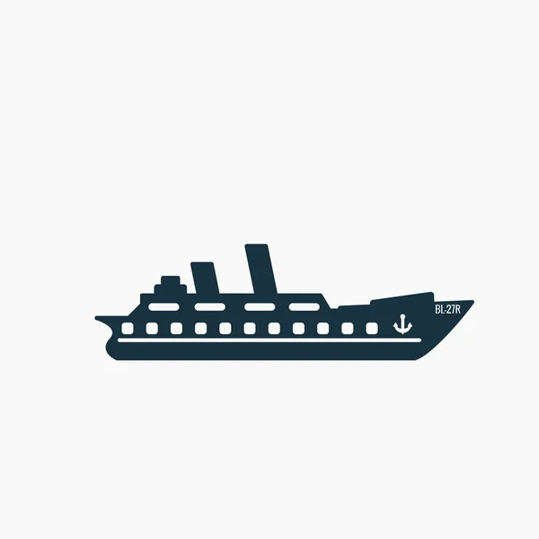 Nave, vector icono de crucero . — Vector de stock