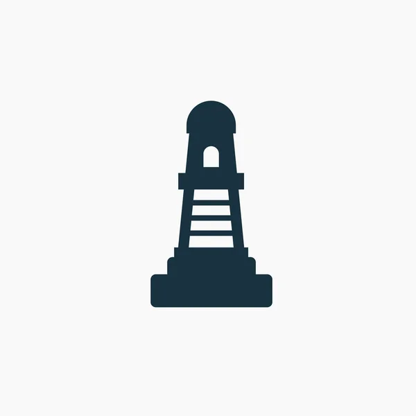 Faro negro, icono de pharos . — Vector de stock