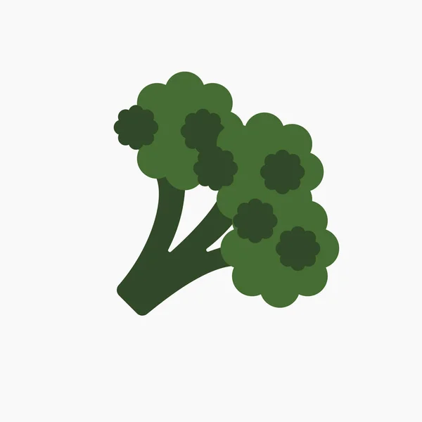 Grön broccoli ikon vektor. — Stock vektor