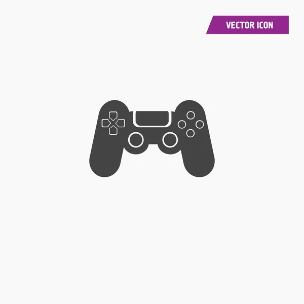 Black playstation remote controller,  icon. — Stock Vector