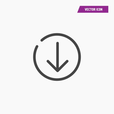 Ok simgesi yalıtılmış işaret simgesi. Düz Vektör