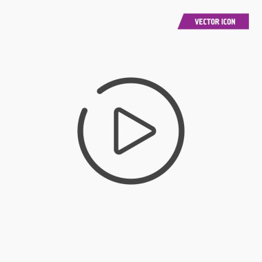 Yükleme çemberinin içindeki medya oynatma simgesi. 