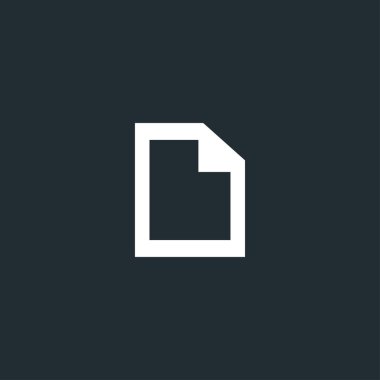 Belge siyah boş sayfa simgesi .