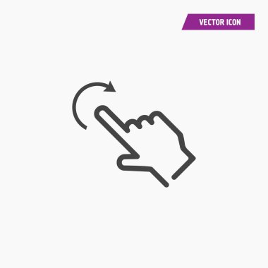 Tıklayın, parmak hareket simgesi yalıtılmış işaret simgesi. 