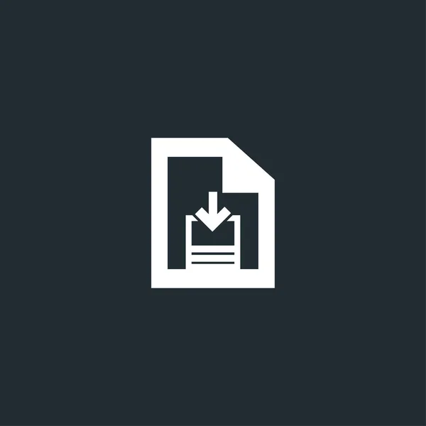 Pictogram voor document Download met witte marges — Stockvector