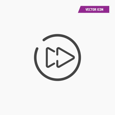 Medya müziği, video hızlı ileri simgesi.