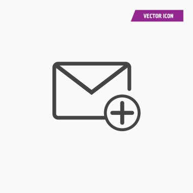 Yeni İleti zarf simgesi yalıtılmış işaret simgesi. 