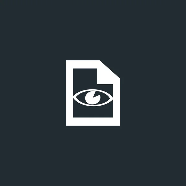 Document Preview Icon with eye. — Stock Vector