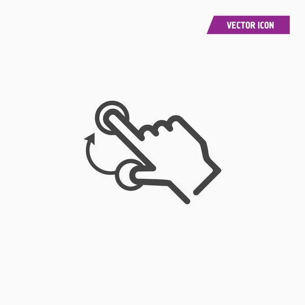 Haga clic, acerque el dedo y aleje el icono de movimiento . — Vector de stock