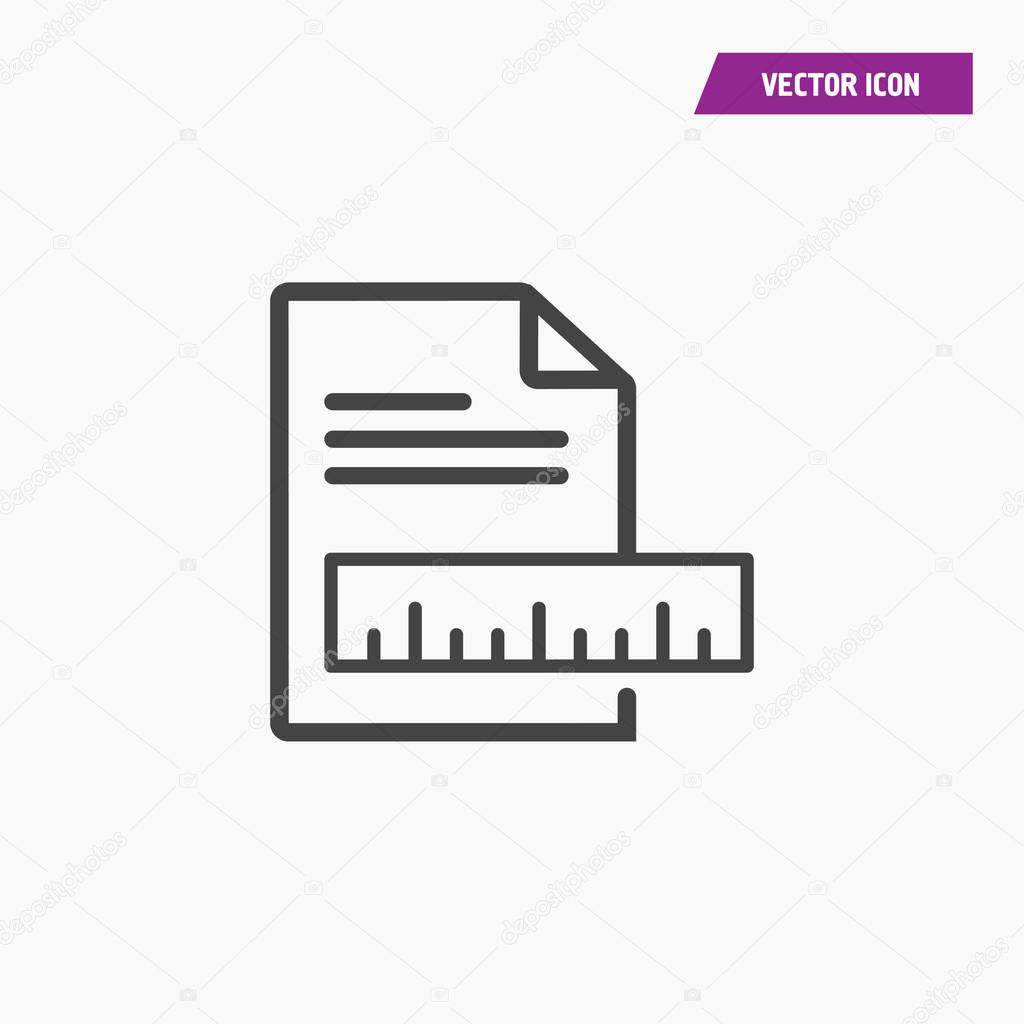 Document word page ruler icon
