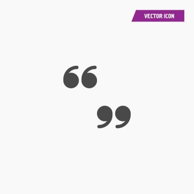 Teklif. Tırnak işaretleriyle boş şablon. Virgül simgesi. 