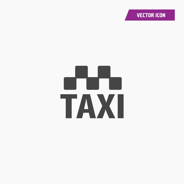 Fekete szilárd taxi szimbólum ikon. — Stock Vector