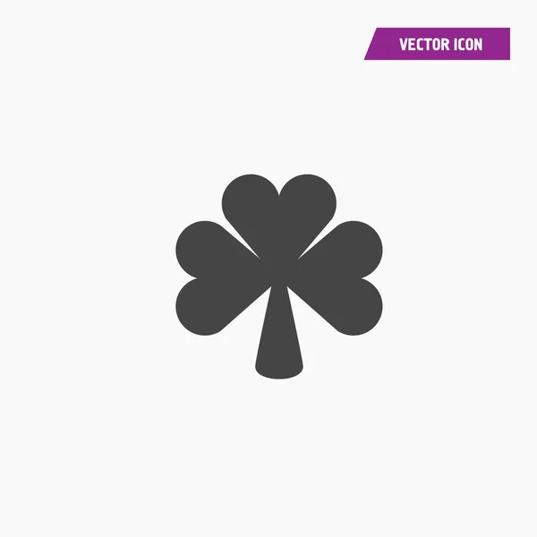 Negro tres hojas icono de trébol . — Vector de stock