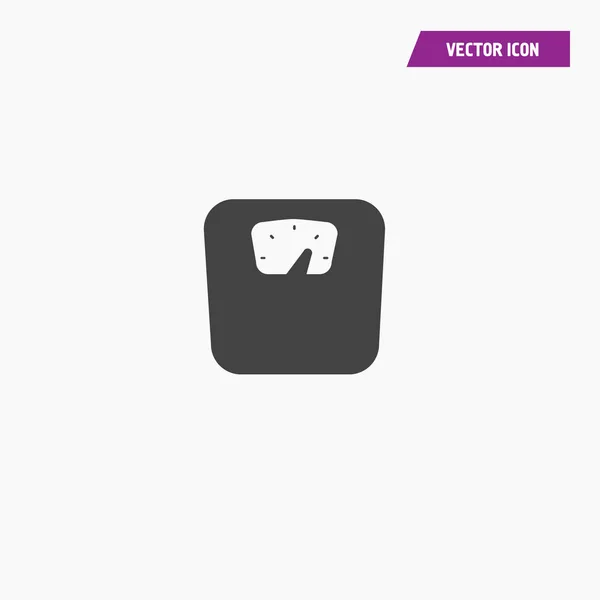Balanzas planas negras para medir el icono de peso — Vector de stock