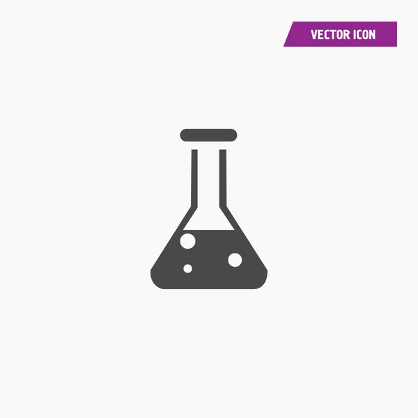 Icono del frasco de química negra. Tecnología científica . — Vector de stock