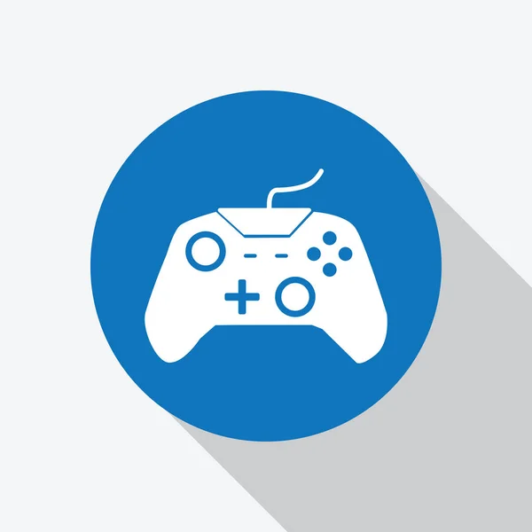 Vit TV-spel fjärrkontroll ikon — Stock vektor