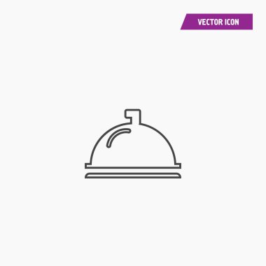 Hat kaplı tepsi gıda, servis gıda simgesi. 