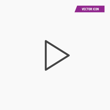 Line Play simgesi, Oyun simgesi vektörü.