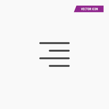 Metin editoryal, sağ hizalama simgesi. 