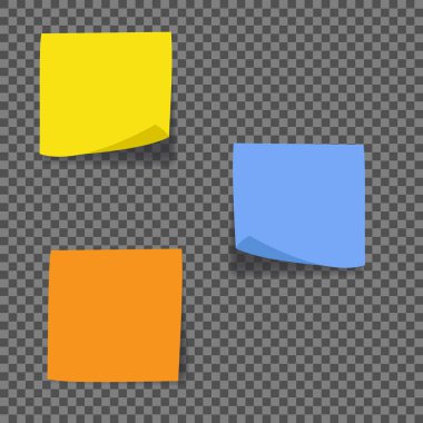 Farklı renkli not kağıtları sayfaları 
