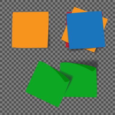 Farklı renkli not kağıtları sayfaları 