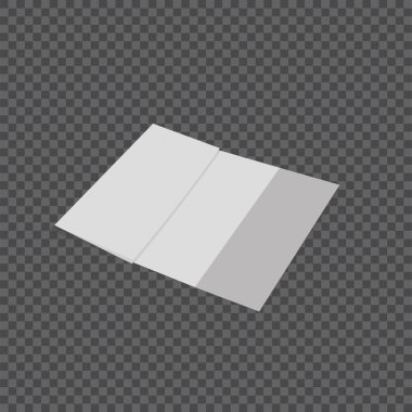 Boş üçlü katlanmış fotogerçekçi broşür.