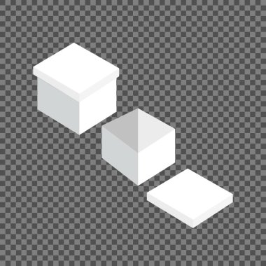 İki boş ambalaj kutusu - açık ve kapalı