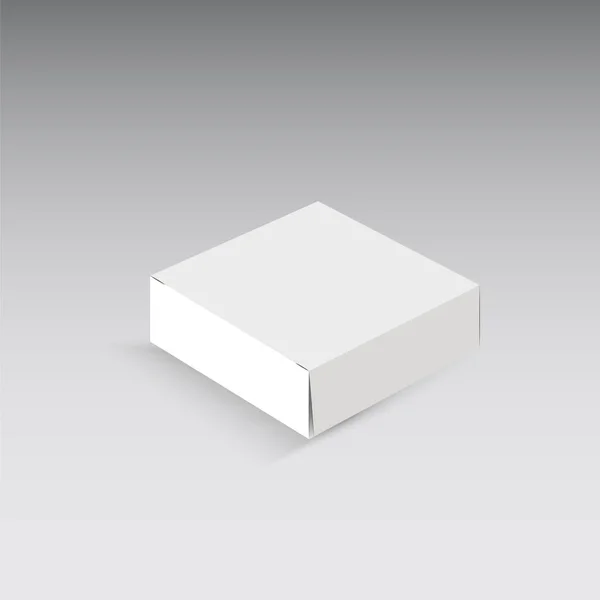 Realistica scatola di cartone piatto isometrico 3d — Vettoriale Stock