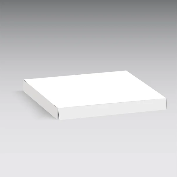 Scatola di cartone per pizza isometrica 3d realistica — Vettoriale Stock