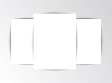 Kağıt Mockups. beyaz boş şablon.