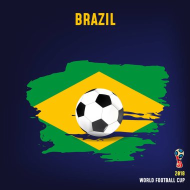 Brezilya futbol dünya kupası vektör illüstrasyon.