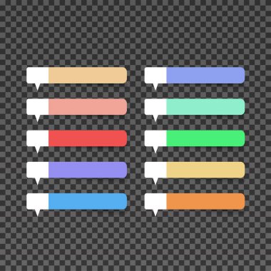 Farklı renkli bant çıkartmaları koleksiyonu