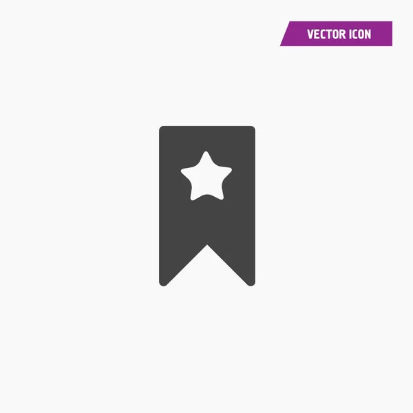 Icono de marcador negro con estrella blanca . — Vector de stock
