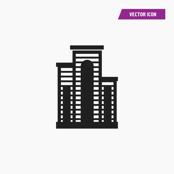 Fekete, modern felhőkarcoló-épület. — Stock Vector