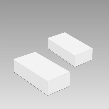 Beyaz Ürün Paket Kutusu İllüstrasyonu