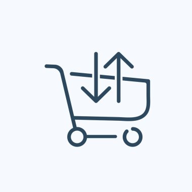 E ticaret alışveriş sepeti simgesi. 