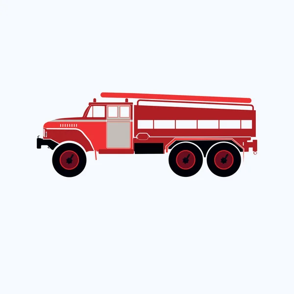 Red fire truck fire engine icon illustration isolated vector sign symbol — Stock Vector
