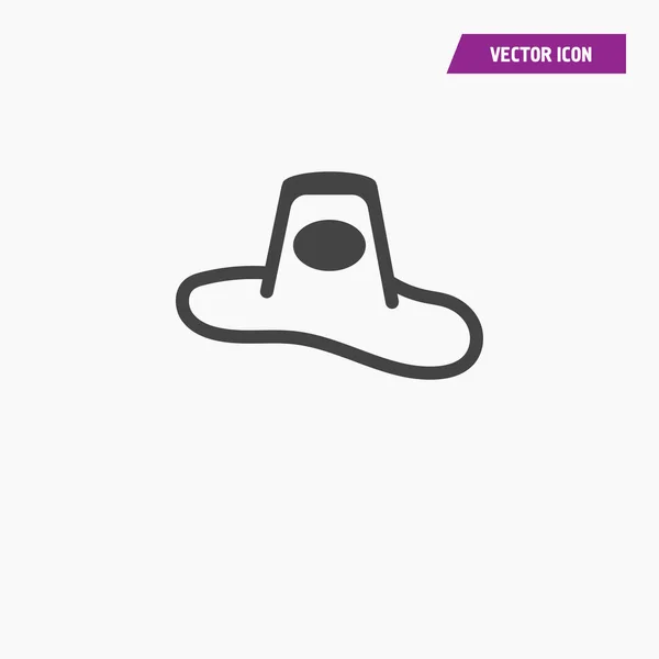 Sombrero vaquero icono plano ilustración símbolo de signo vectorial aislado — Vector de stock