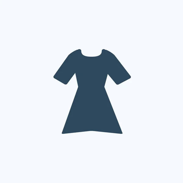 T-shirt ikona ilustracja kobieta na białym tle symbol wektor znak — Wektor stockowy