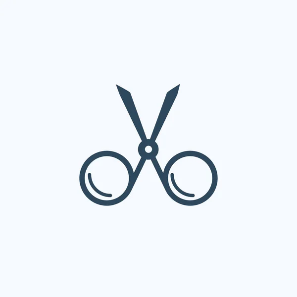 Σύμβολο σημάδι απομονωμένες διανυσματικά εικονογράφηση εικονίδιο ψαλίδι — Διανυσματικό Αρχείο