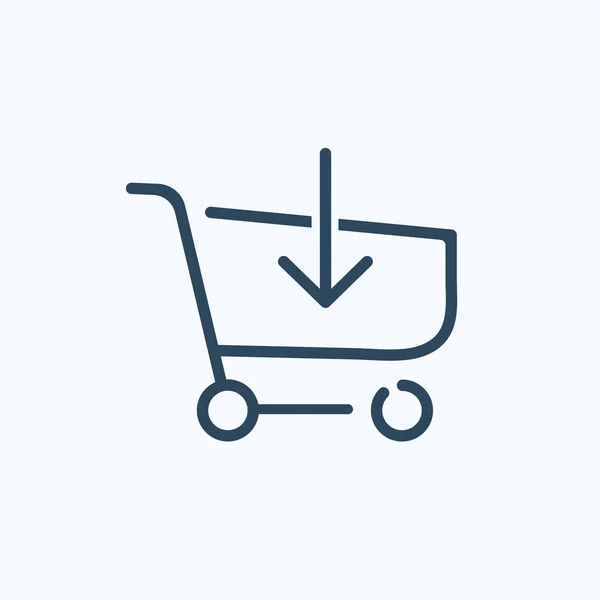 Icono gráfico de compras ilustración símbolo de signo vectorial aislado — Vector de stock