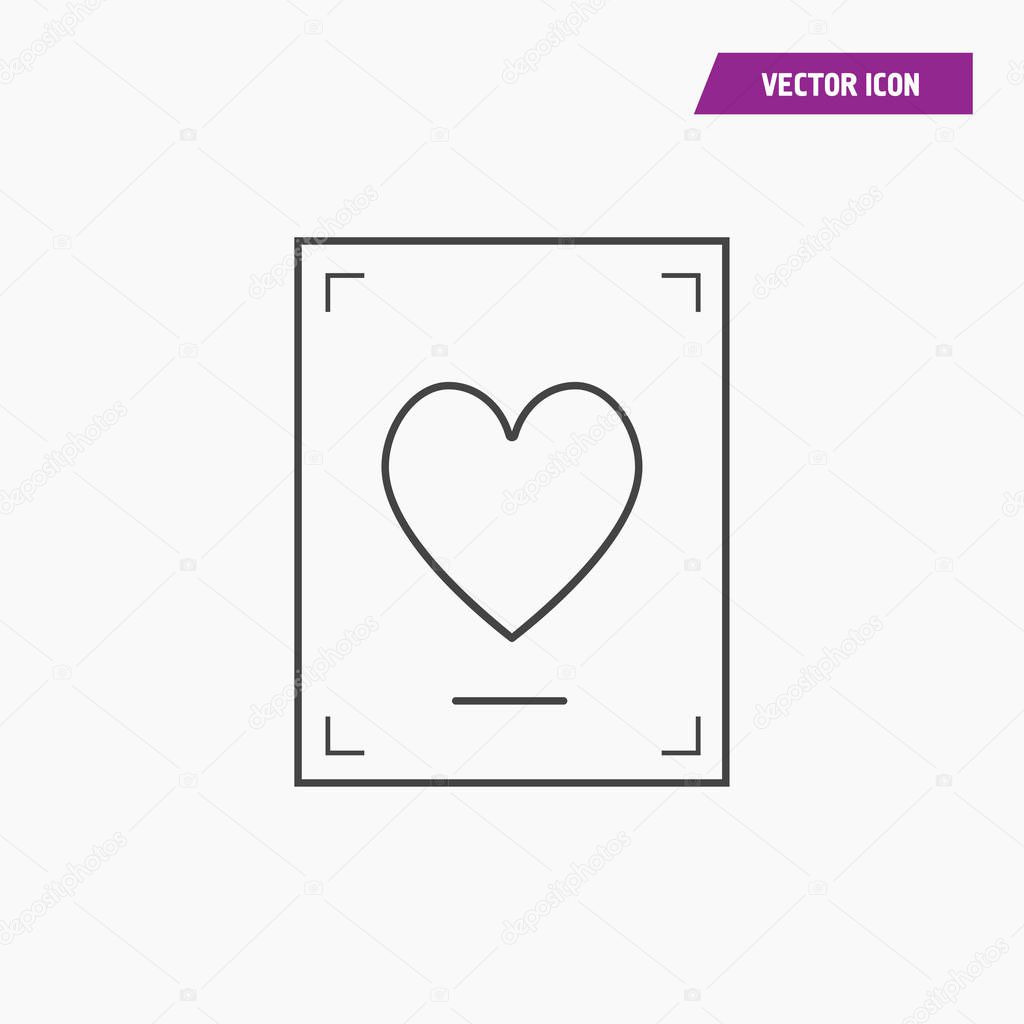 Heart Card Vector Icon illustration isolated vector sign symbol