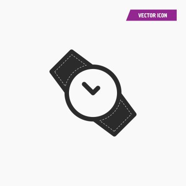 Saat simgesi illüstrasyon izole vektör işareti simgesi