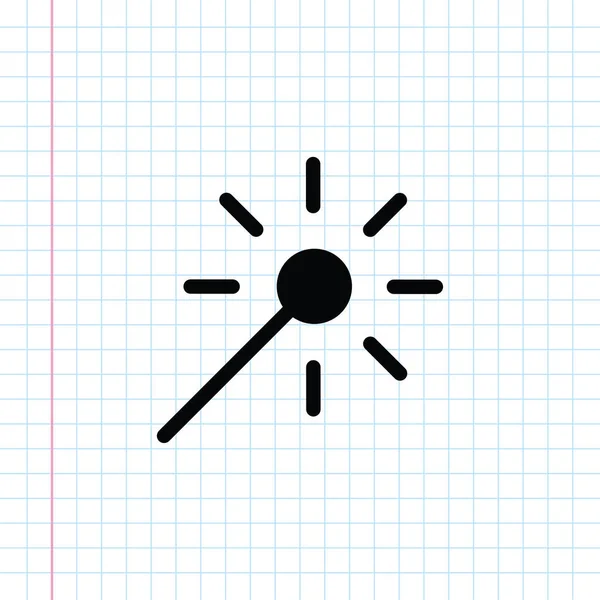 Hand getekende toverstaf, stok pictogram. — Stockvector