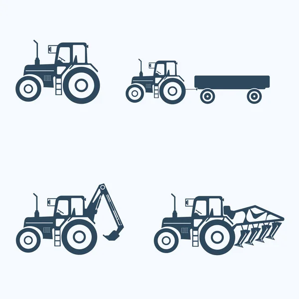Icono del tractor ilustración símbolo de signo de vector aislado — Vector de stock