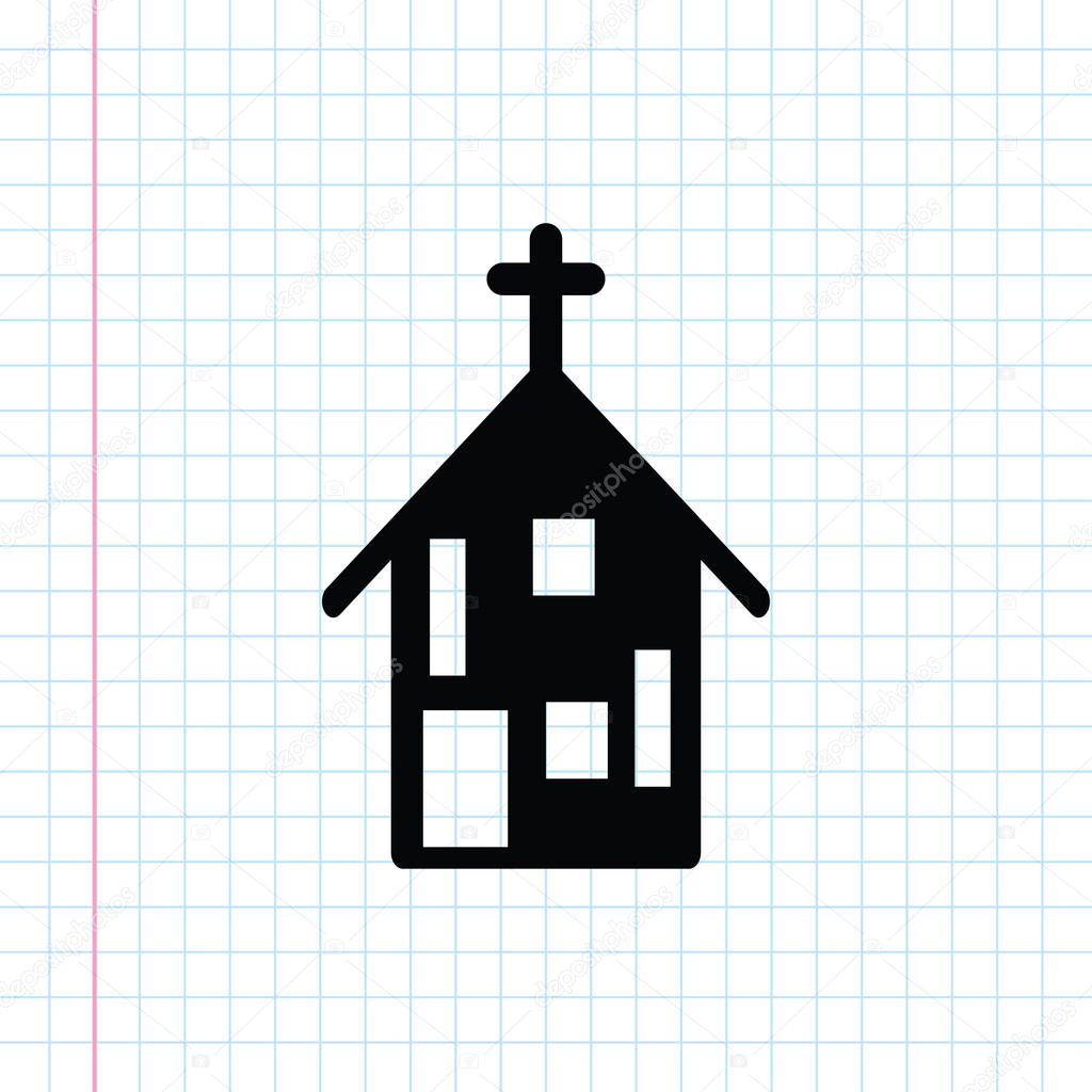 church icon illustration isolated vector sign symbol