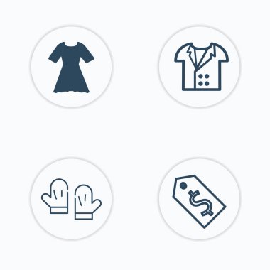 4 güzellik dolu simgeler güzellik vektörler seti.