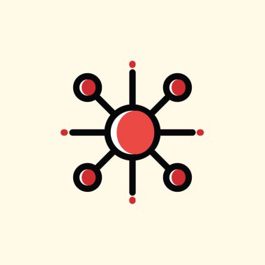 Düz illüstrasyon izole işareti sembol simge vektör